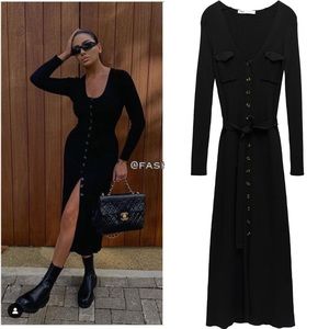 ▪️NWT Zara Knit Pocket Dress Black